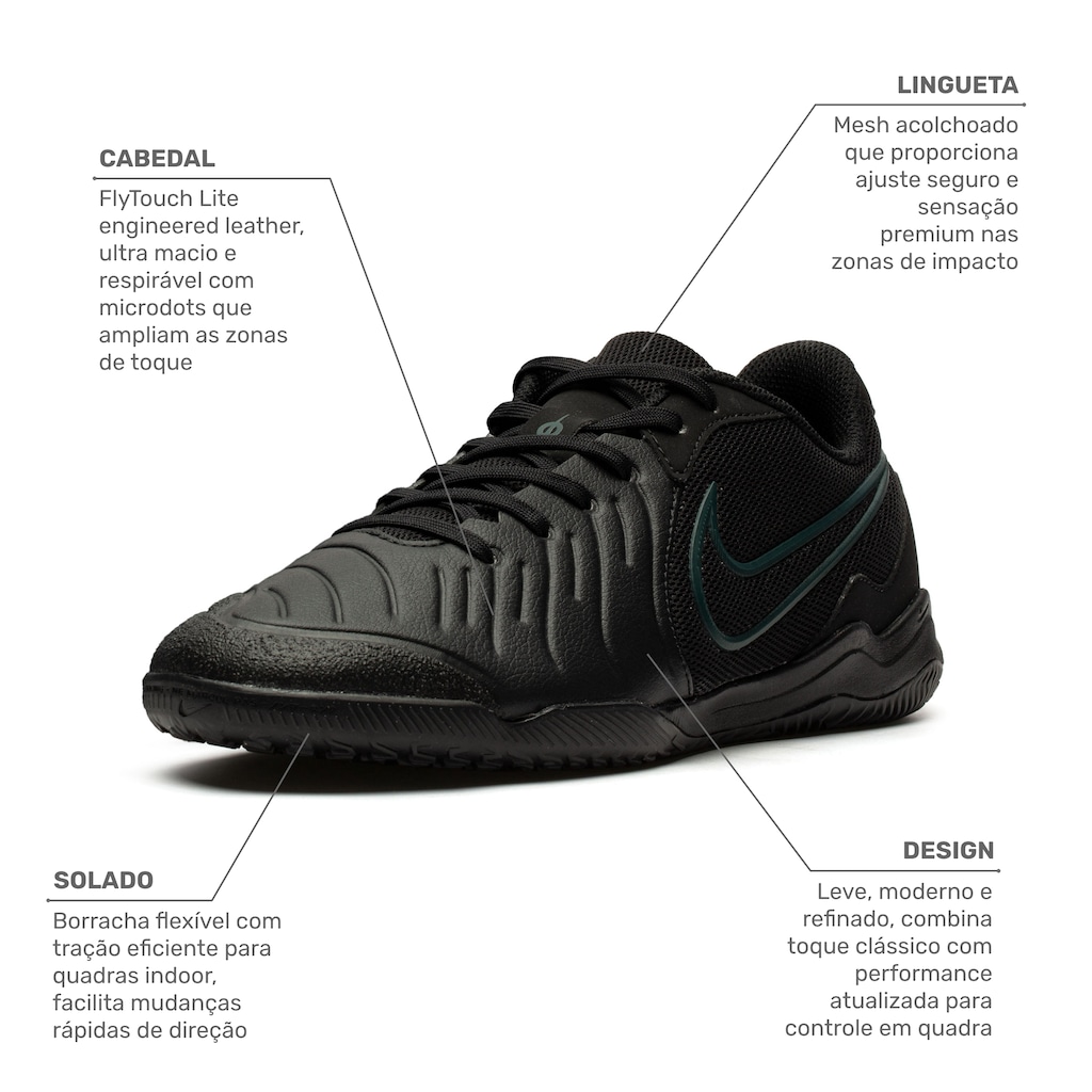 Imagem 2 do produto Chuteira Futsal Adulto Nike Tiempo Legend 10 Academy
