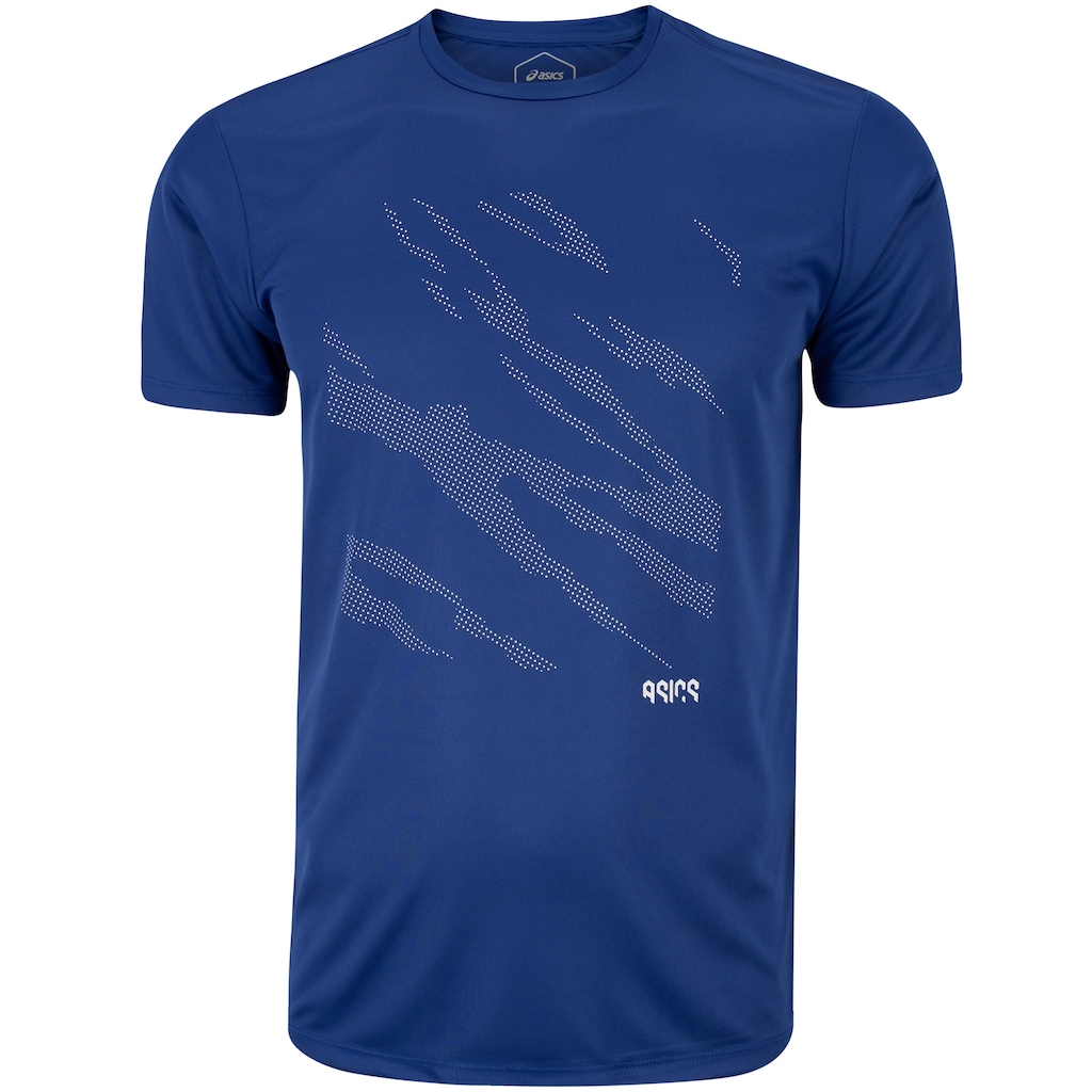 Camiseta Masculina ASICS Manga Curta Antiodor Estampa Treino