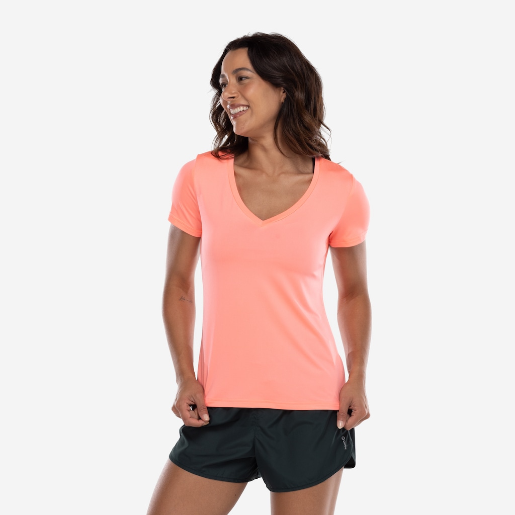Camiseta Feminina Oxer Manga Curta Peach Touch Cooling