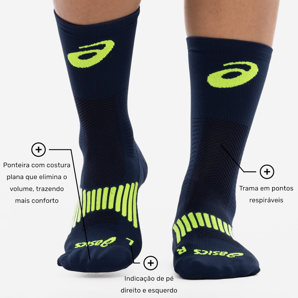 Imagem 3 do produto Meia Para Corrida Rally Crew 10k Cano Alto Tamanho 34-38 ASICS Adulto