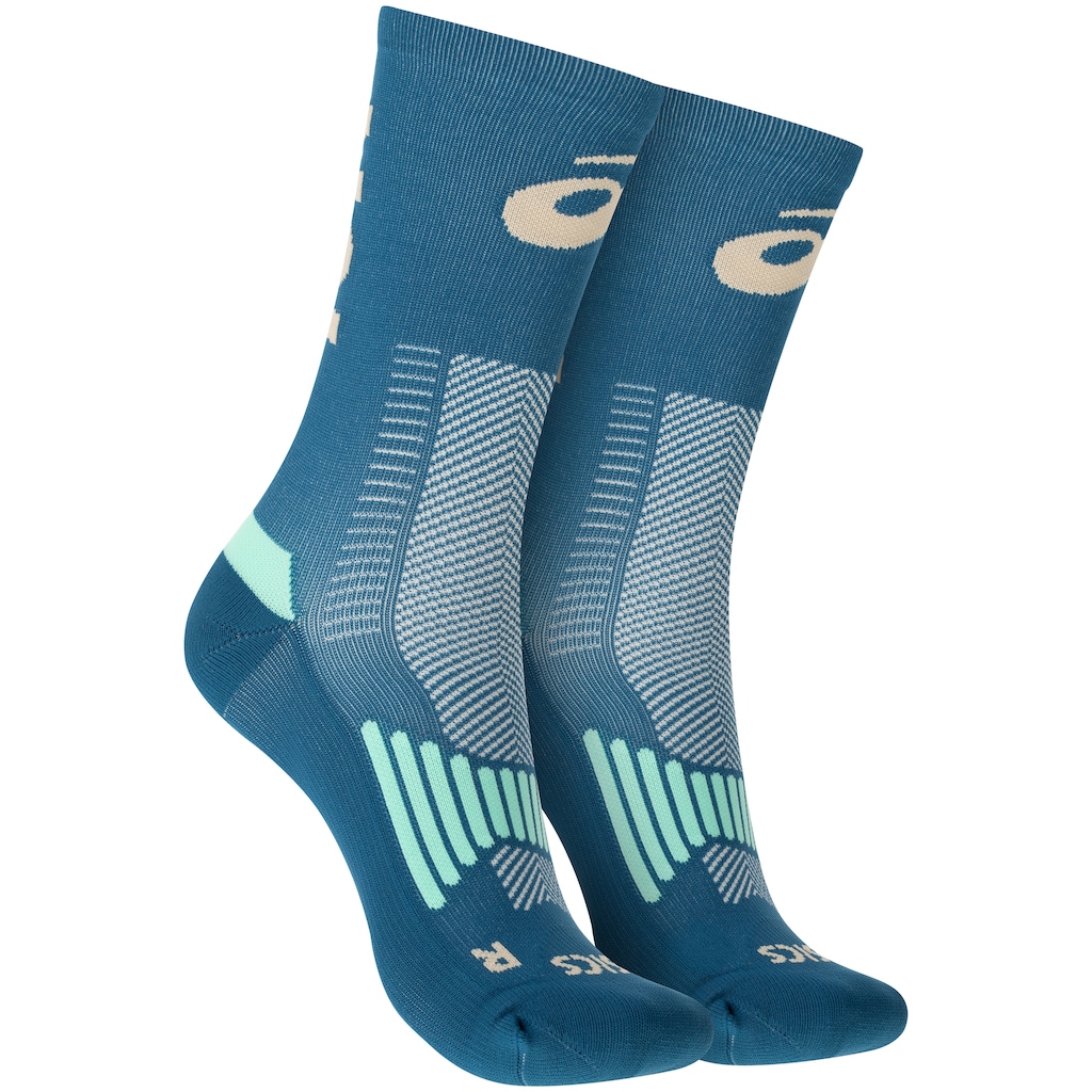 Meia Para Corrida Rally Crew 10k Cano Alto Tamanho 34-38 ASICS Adulto