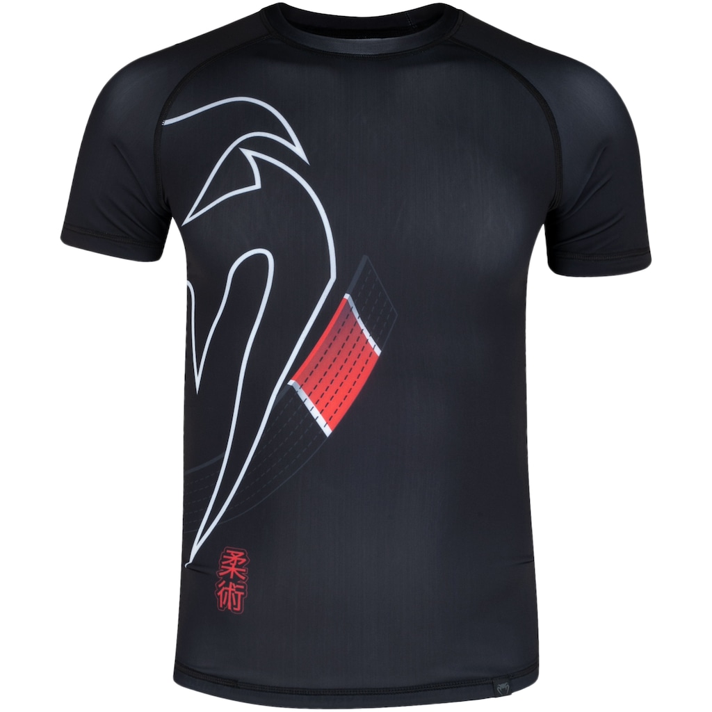 Camiseta Masculina Venum Manga Curta Rashguard Black Belt Dark