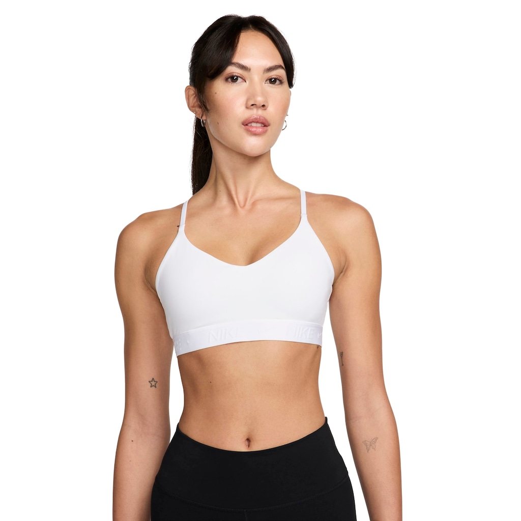 Top Fitness com Bojo Nike Baixa Sustentação Dri-Fit Indy SPT BRA