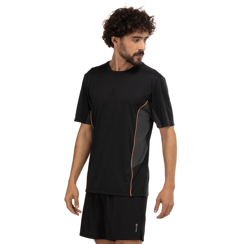 Camiseta Masculina Oxer Manga Curta Recorte com Vivo