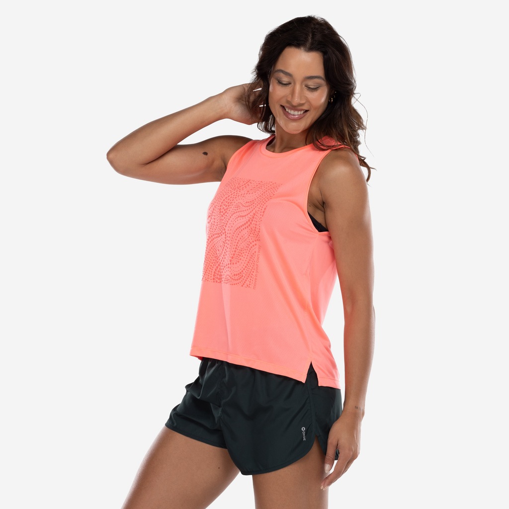 Imagem 3 do produto Camiseta Regata Feminina Oxer Textura Print