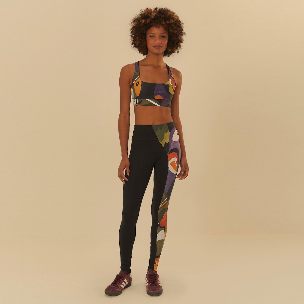 Imagem 3 do produto Calça Legging Feminina Farm Recorte Voô Doce Média Compressão Cintura Média
