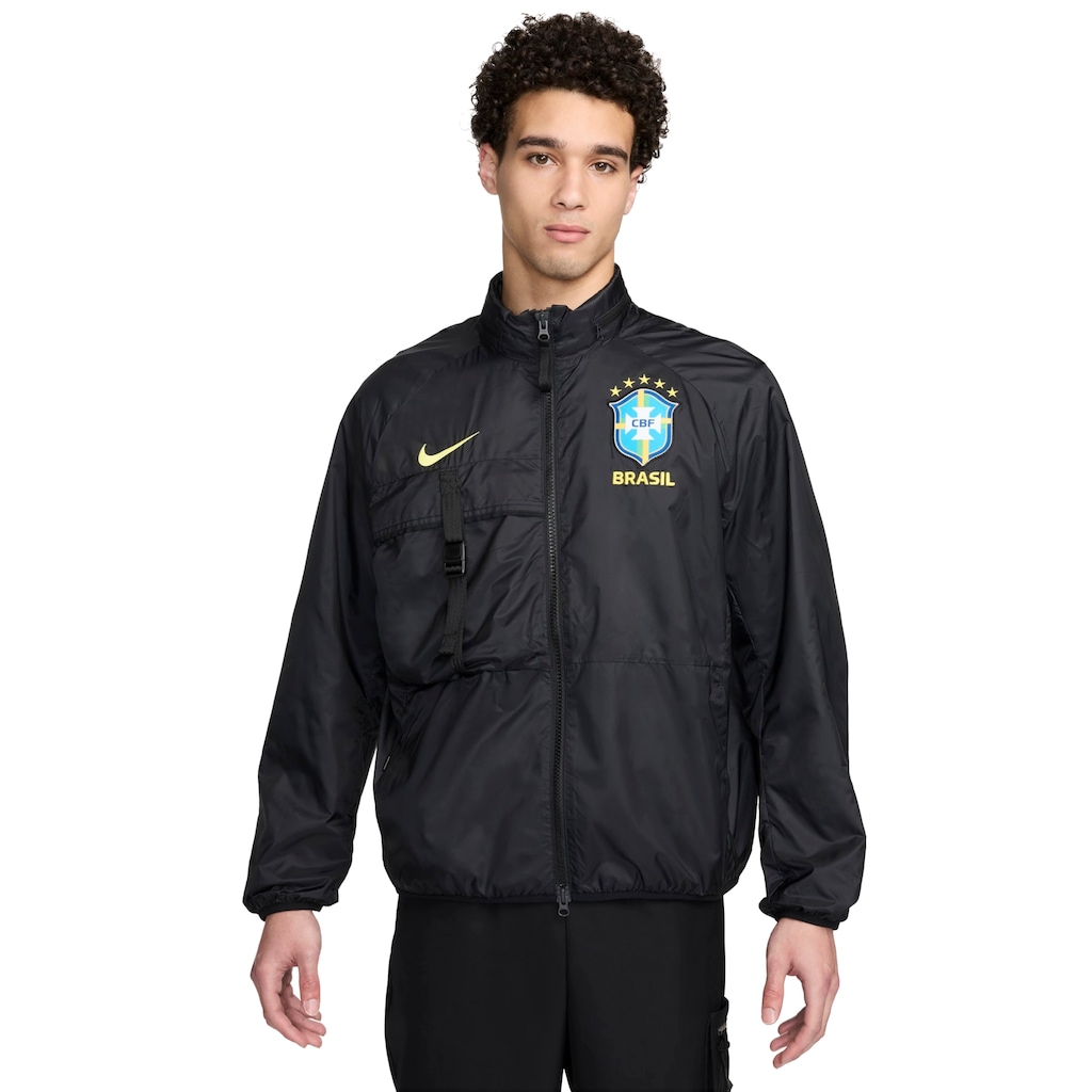 Jaqueta Corta-Vento Seleção do Brasil CBF Nike Masculina com Capuz Halo Anthem - Foto 1
