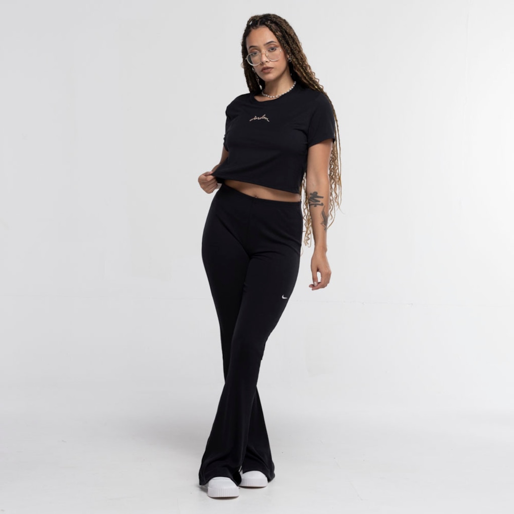 Blusa Cropped Jordan Nike Manga Curta Graphics Slim