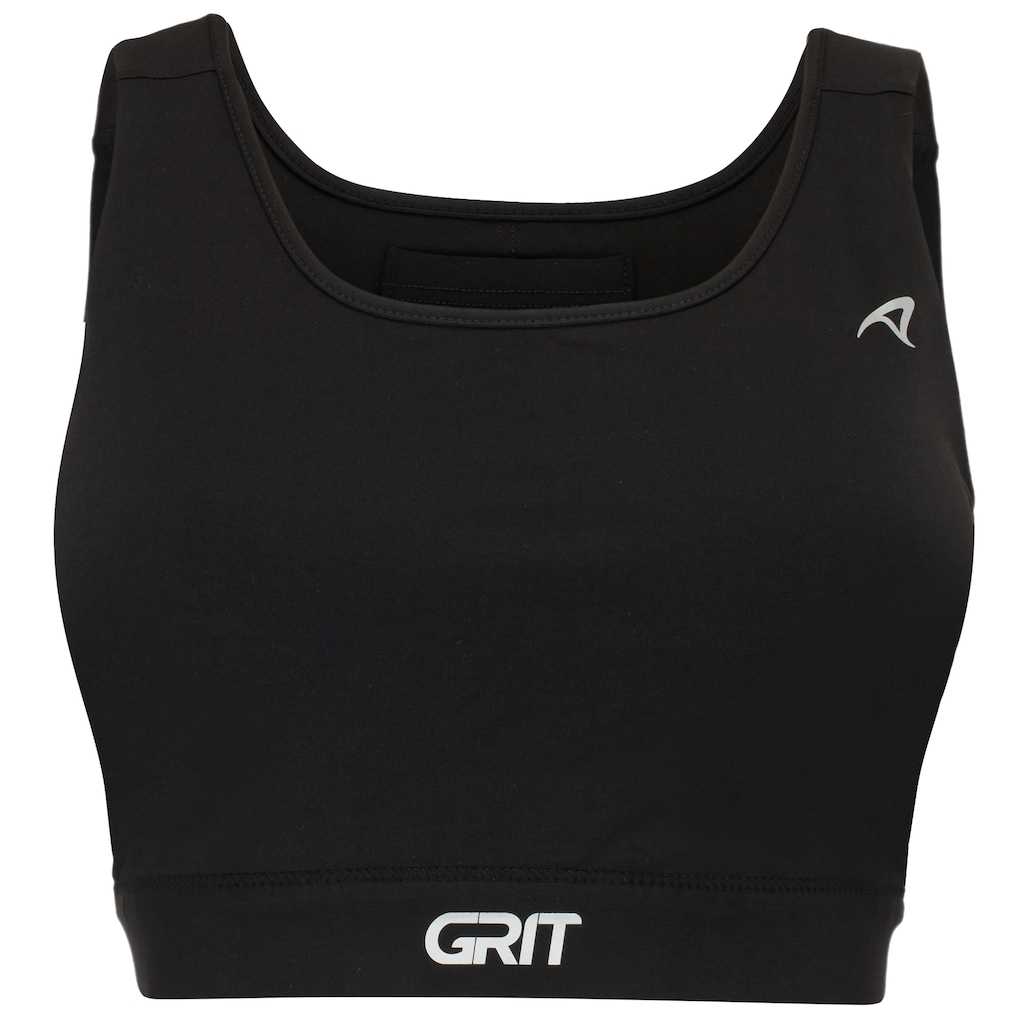 Top Fitness com Bojo Removível Authen Alta Sustentação Grit Bossa Reto com Bolso Ajustável Adulto