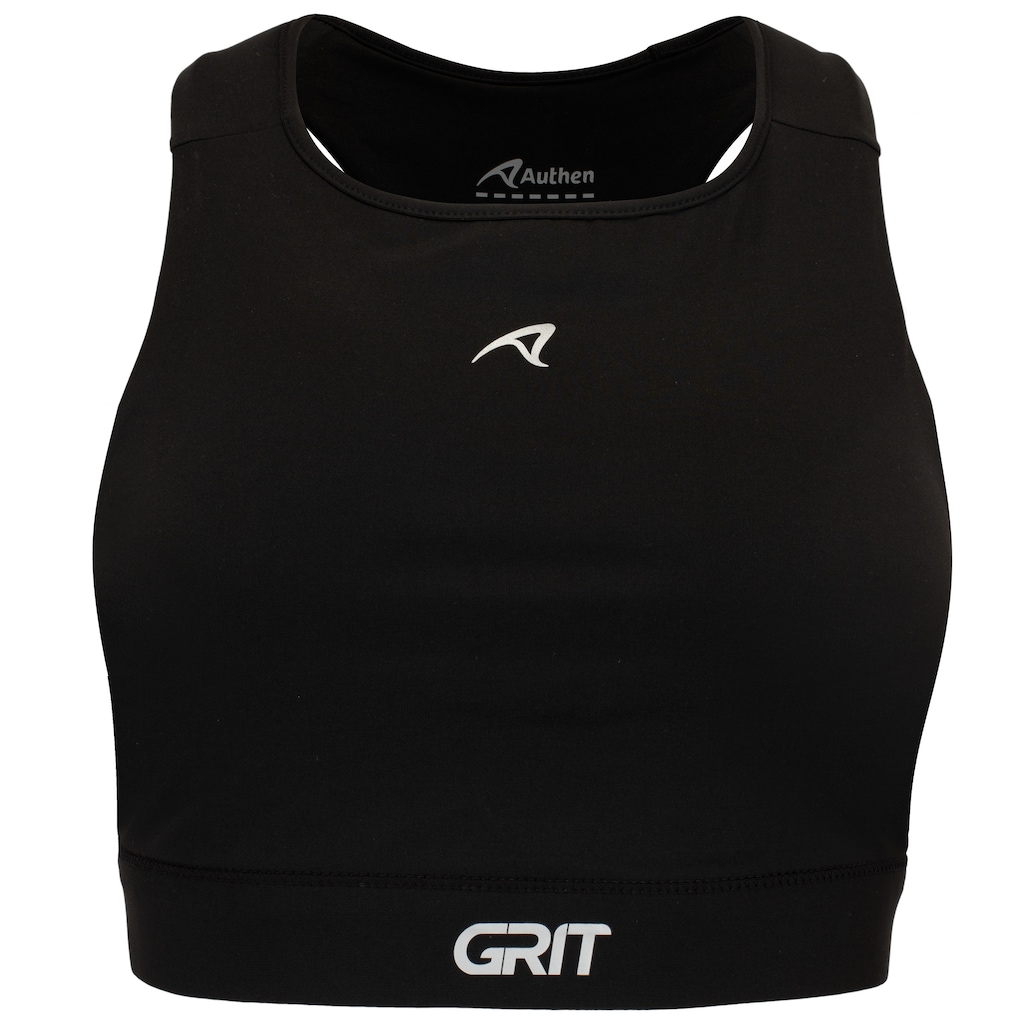 Top Fitness com Bojo Removível Authen Alta Sustentação Grit Bossa Nadador Reto com Bolso Ajustável Adulto