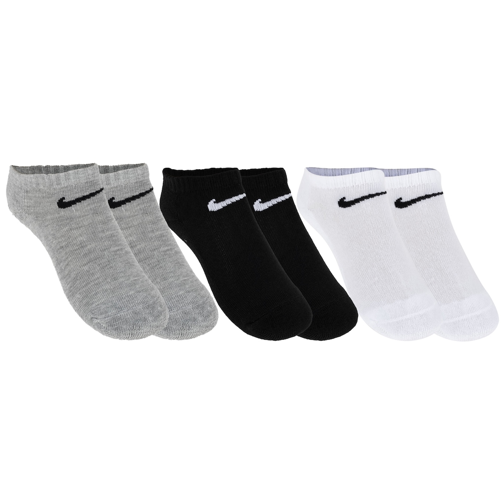 Kit 3 Pares de Meias Nike Cano Invisível Basic No Show Tamanho 23 a 28  Infantil