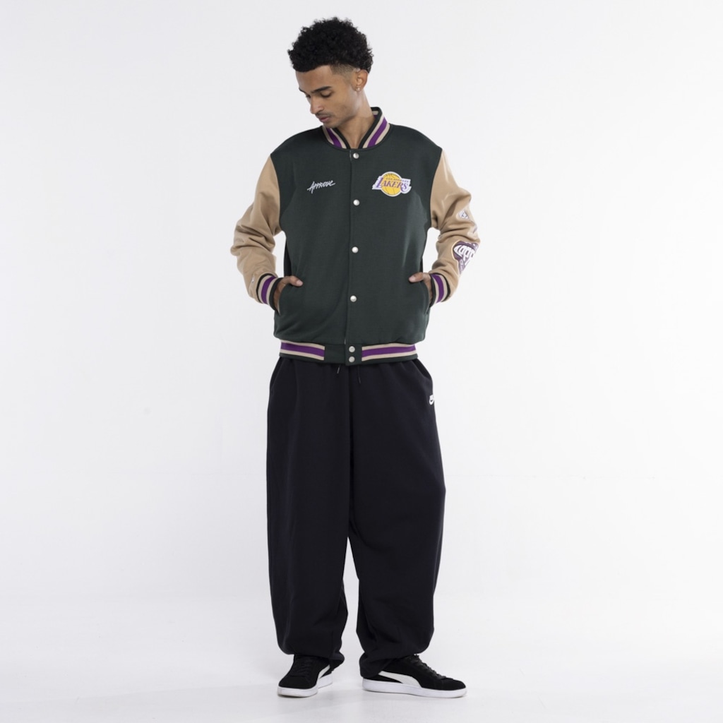 Jaqueta do Los Angeles Lakers NBA Approve College Over