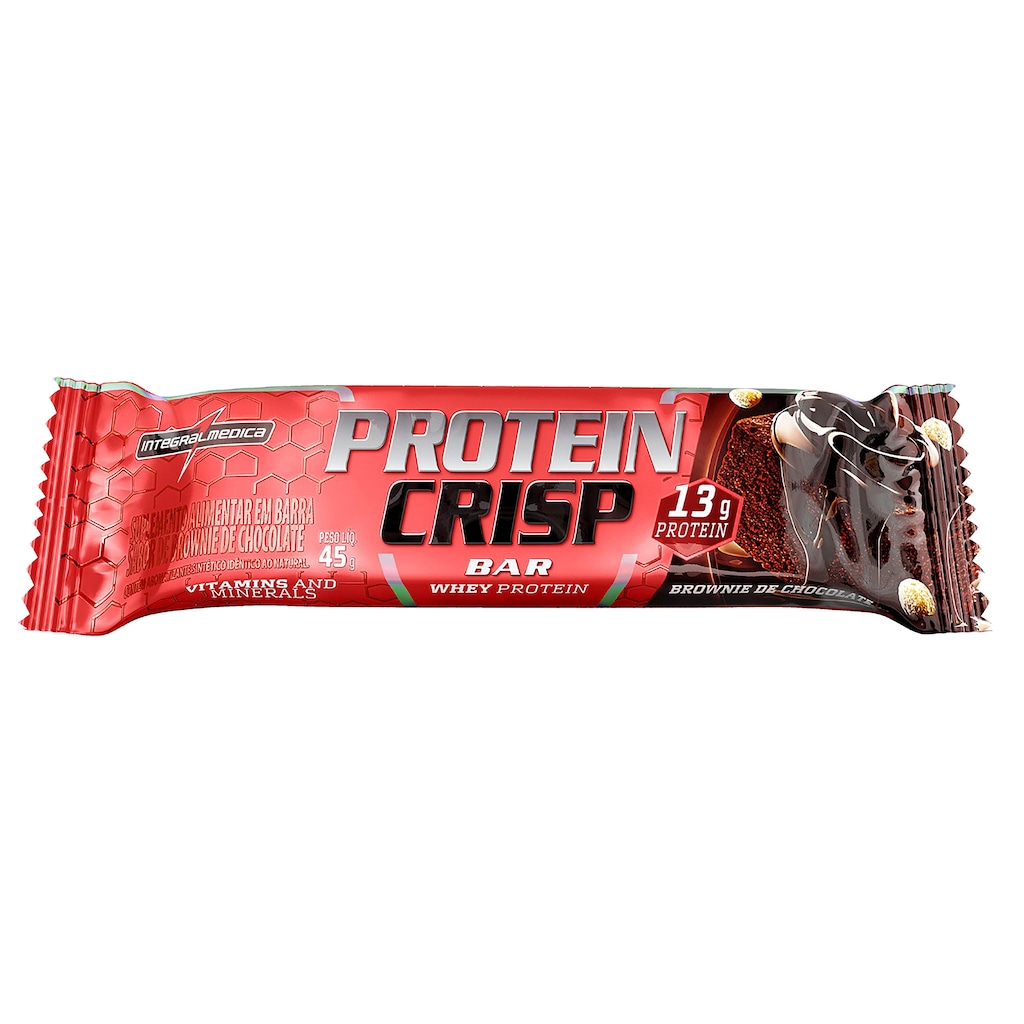 Barra de Proteína Integralmédica Protein Crisp Bar Brownie de Chocolate 45g