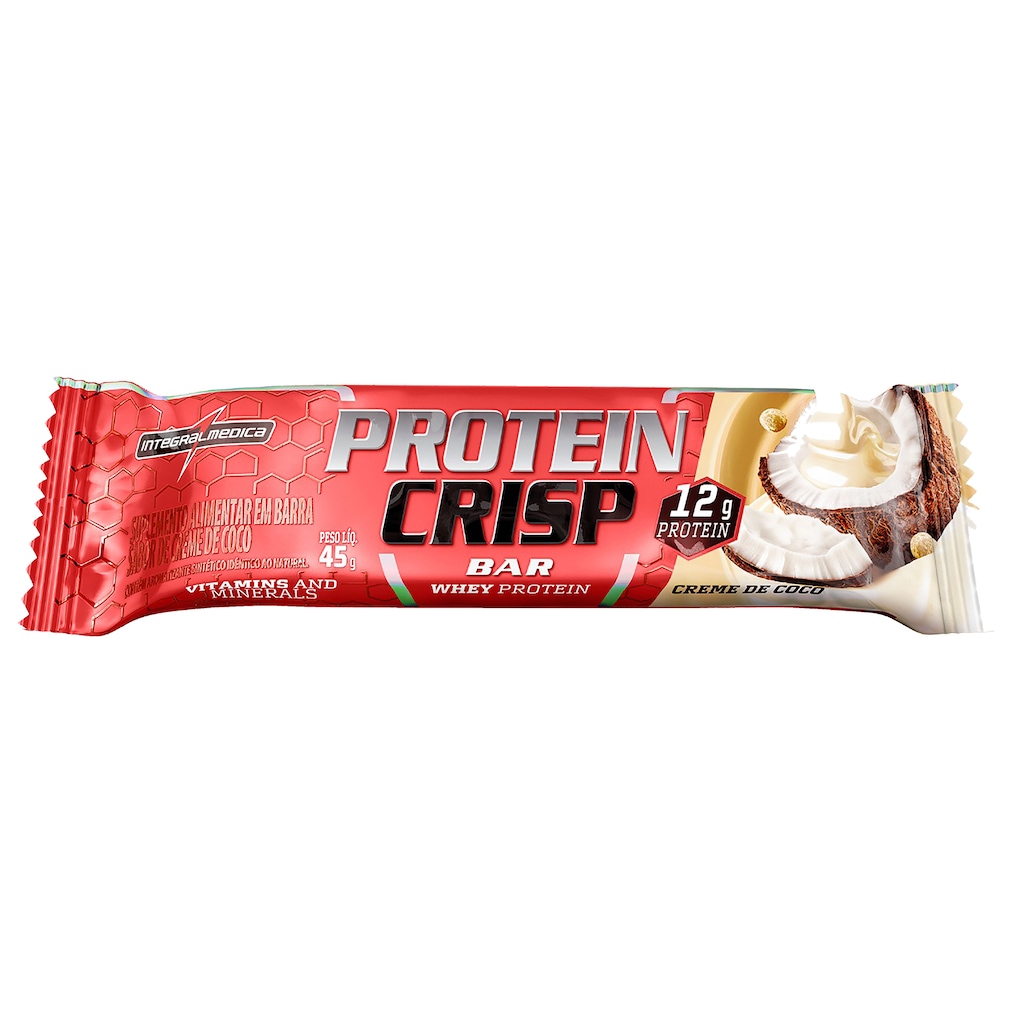 Barra de Proteína Integralmédica Protein Crisp Bar Doce de Coco 45g