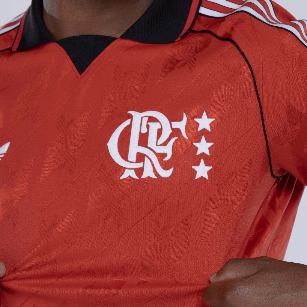 Camisa Polo do Flamengo adidas Masculina Lifestyler - Foto 2
