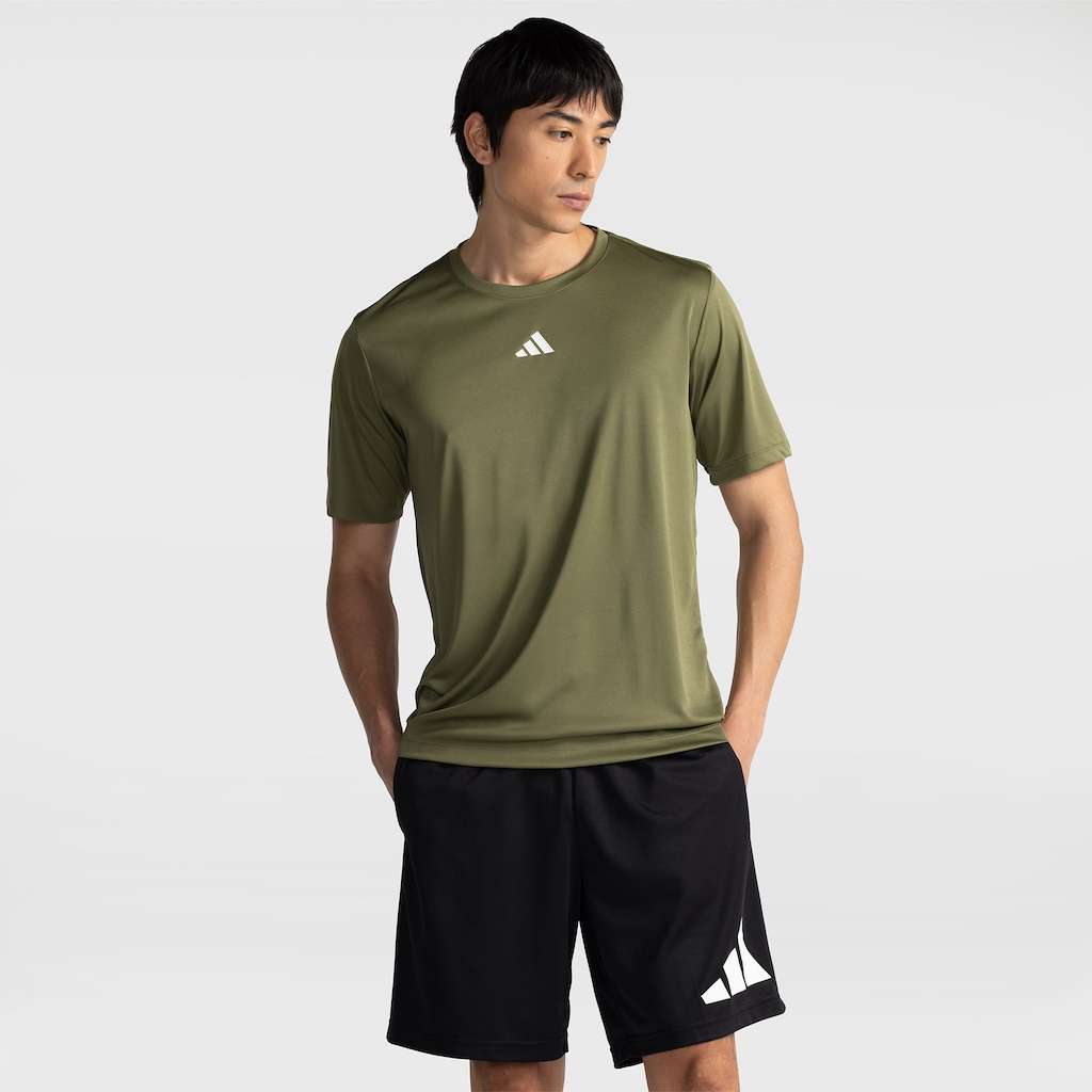 Camiseta Masculina adidas Manga Curta Treino Básica