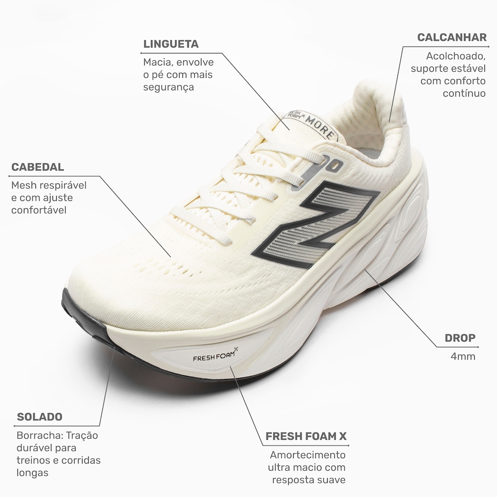 Tênis New Balance Fresh Foam X More V5 Masculino | Centauro