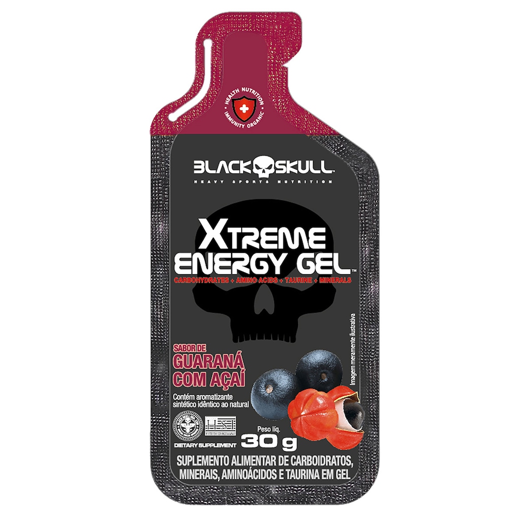 Xtreme Energy Gel Black Skull Guaraná com Açaí 30g