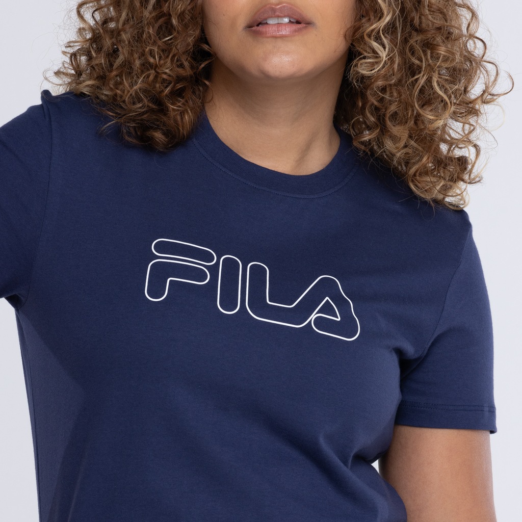 Imagem 3 do produto Camiseta Feminina Fila Manga Curta Regular Basic Outline