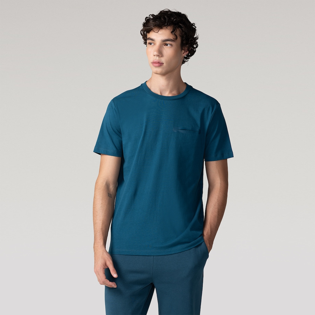 Camiseta Masculina Oxer Manga Curta Detalhe Bolso Externo Selado