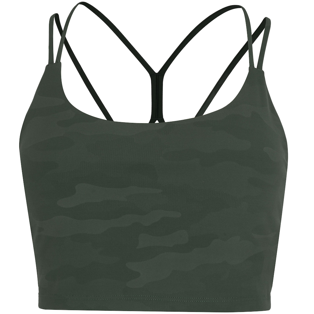 Top Fitness com Bojo Removível Oxer Camuflado Premium Baixa Sustentação Adulto