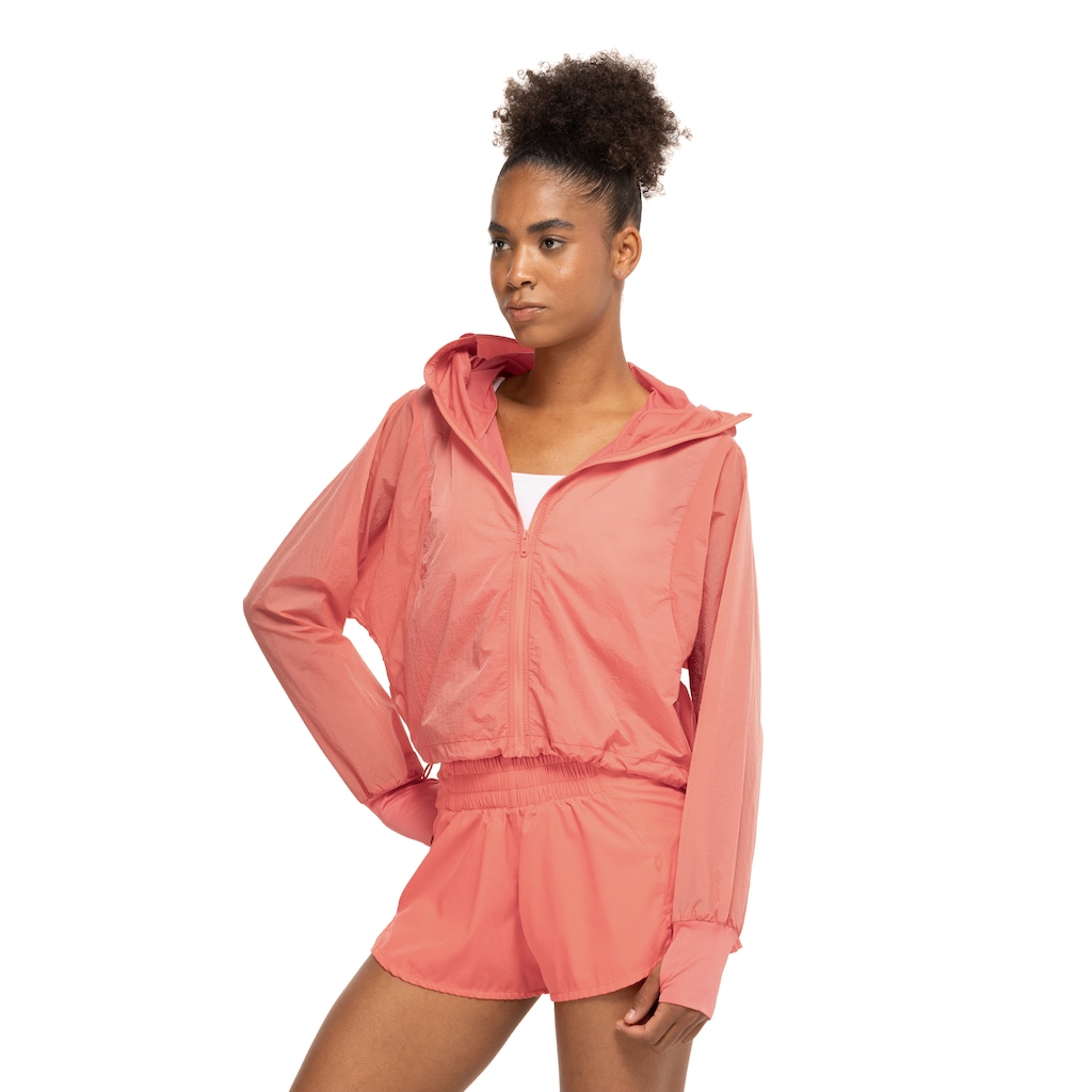 Jaqueta Feminina Corta-Vento Light Aba Removível Abertura para Dedo Oxer