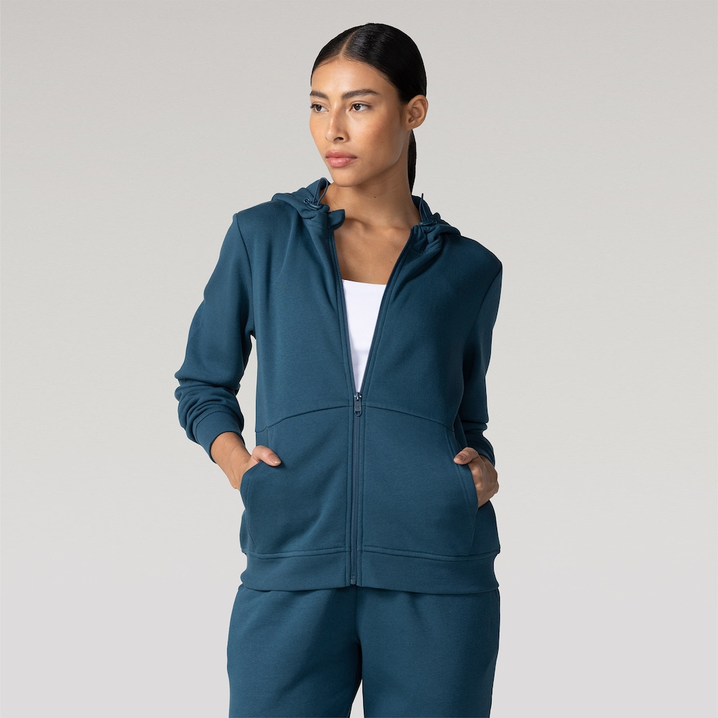 Jaqueta de Moletom Feminina Oxer com Capuz Bex Selado