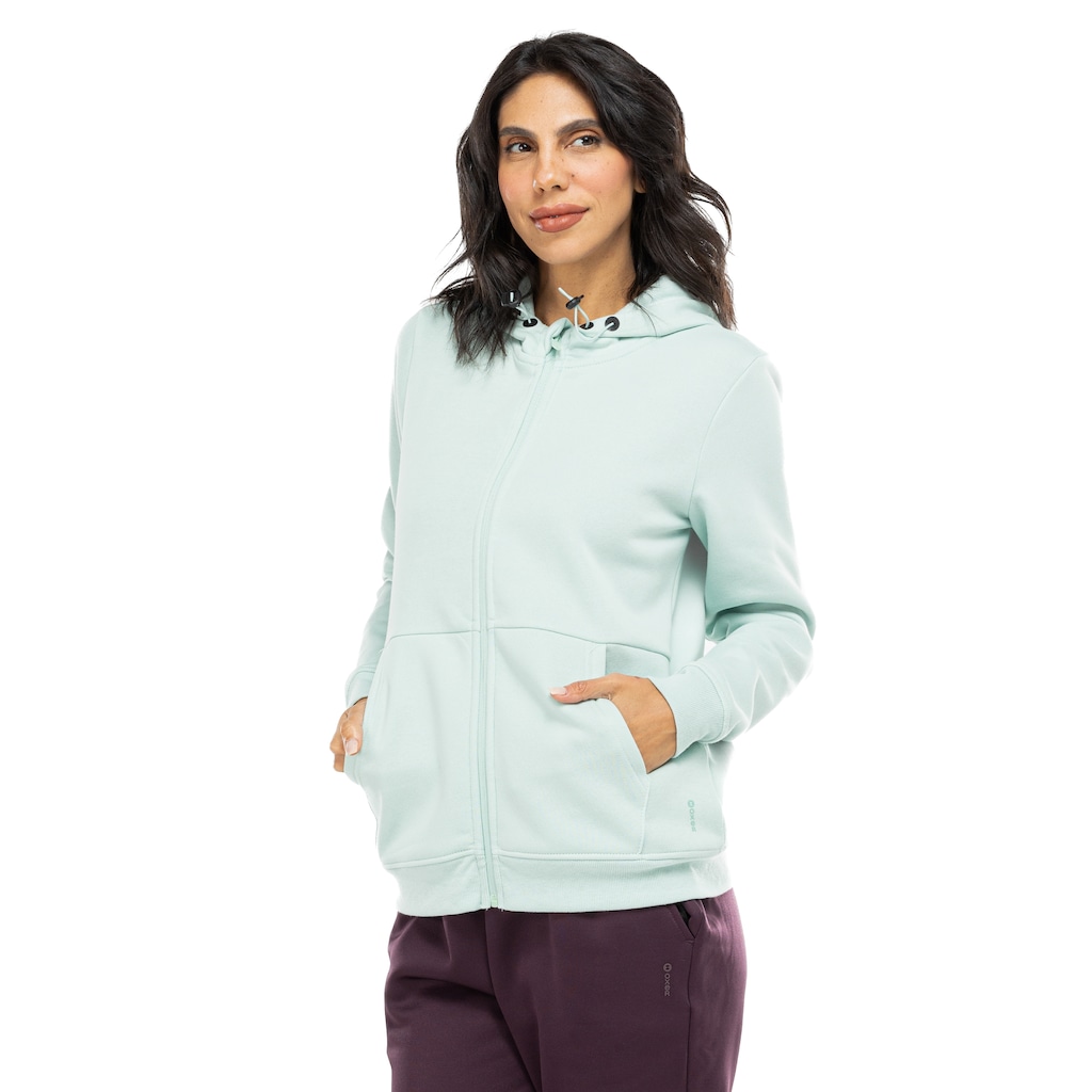 Jaqueta de Moletom Feminina Oxer com Capuz Bex Selado