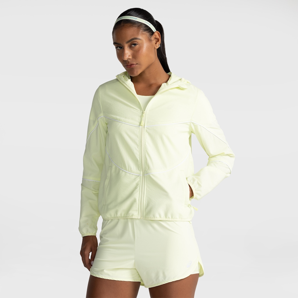 Imagem 1 do produto Jaqueta Asics Texturizada Plana Bolso Seguro - Feminina