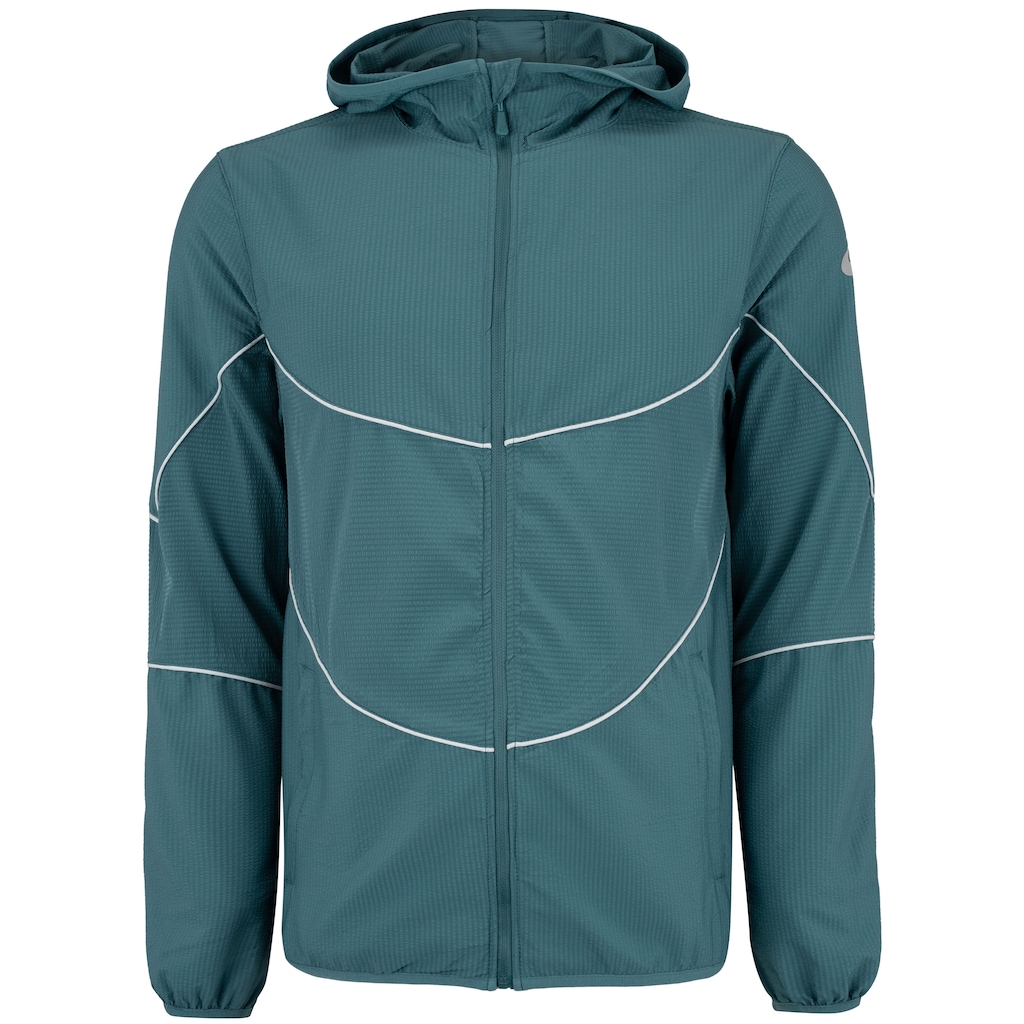 Jaqueta Masculina ASICS Pinstripe Bolsos Seguros Plana