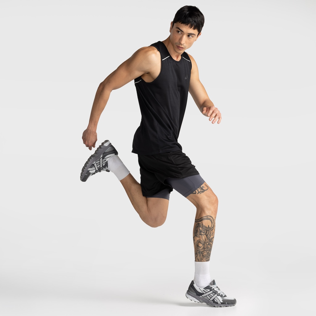 Imagem 3 do produto Bermuda Masculina ASICS Malha 2 em 1 Elástico Logo
