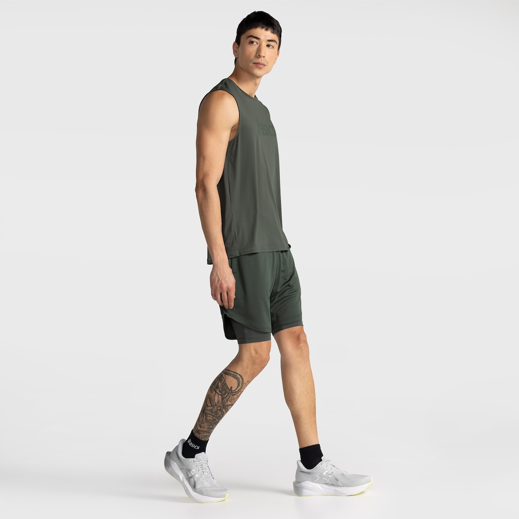 Imagem 3 do produto Bermuda Masculina ASICS Malha 2 em 1 Elástico Logo