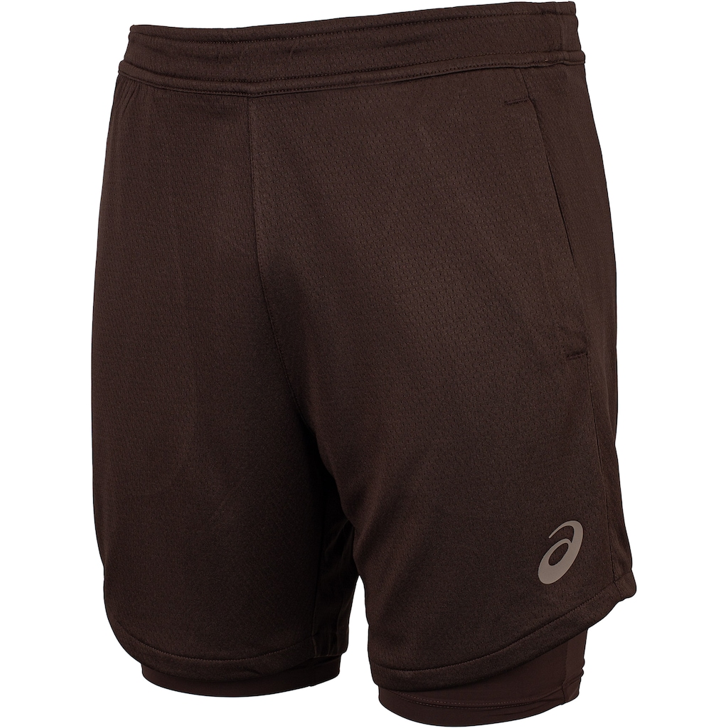 Bermuda Masculina ASICS Malha 2 em 1 Elástico Logo