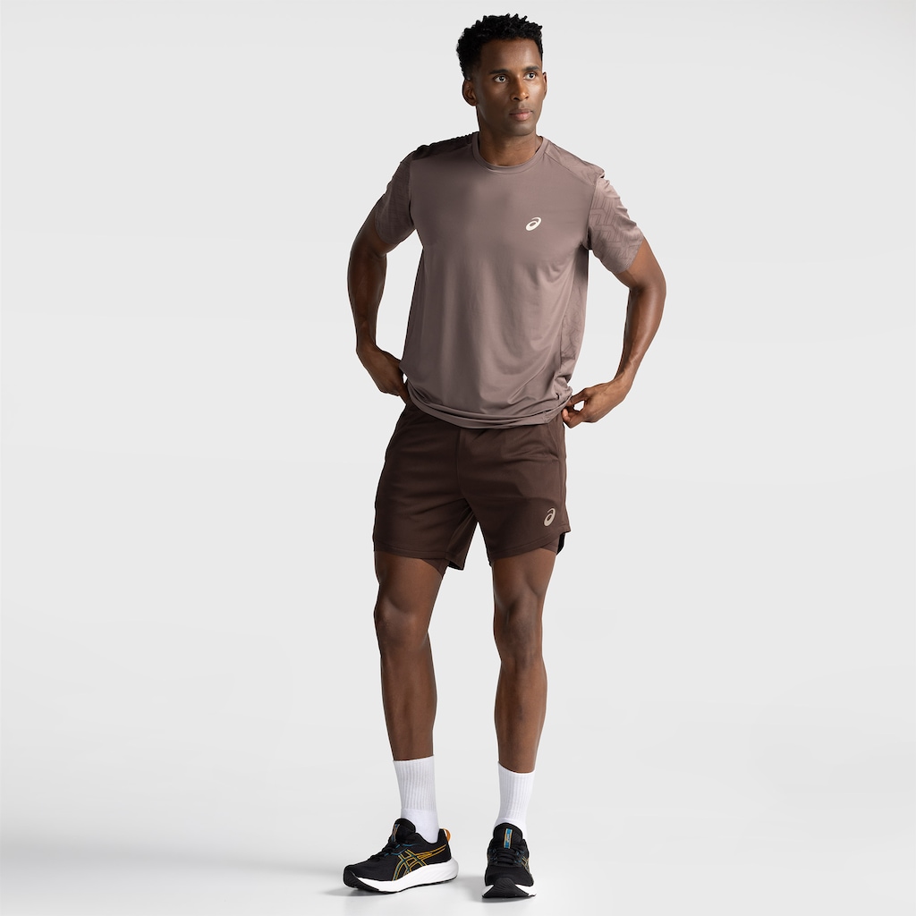 Imagem 3 do produto Bermuda Masculina ASICS Malha 2 em 1 Elástico Logo