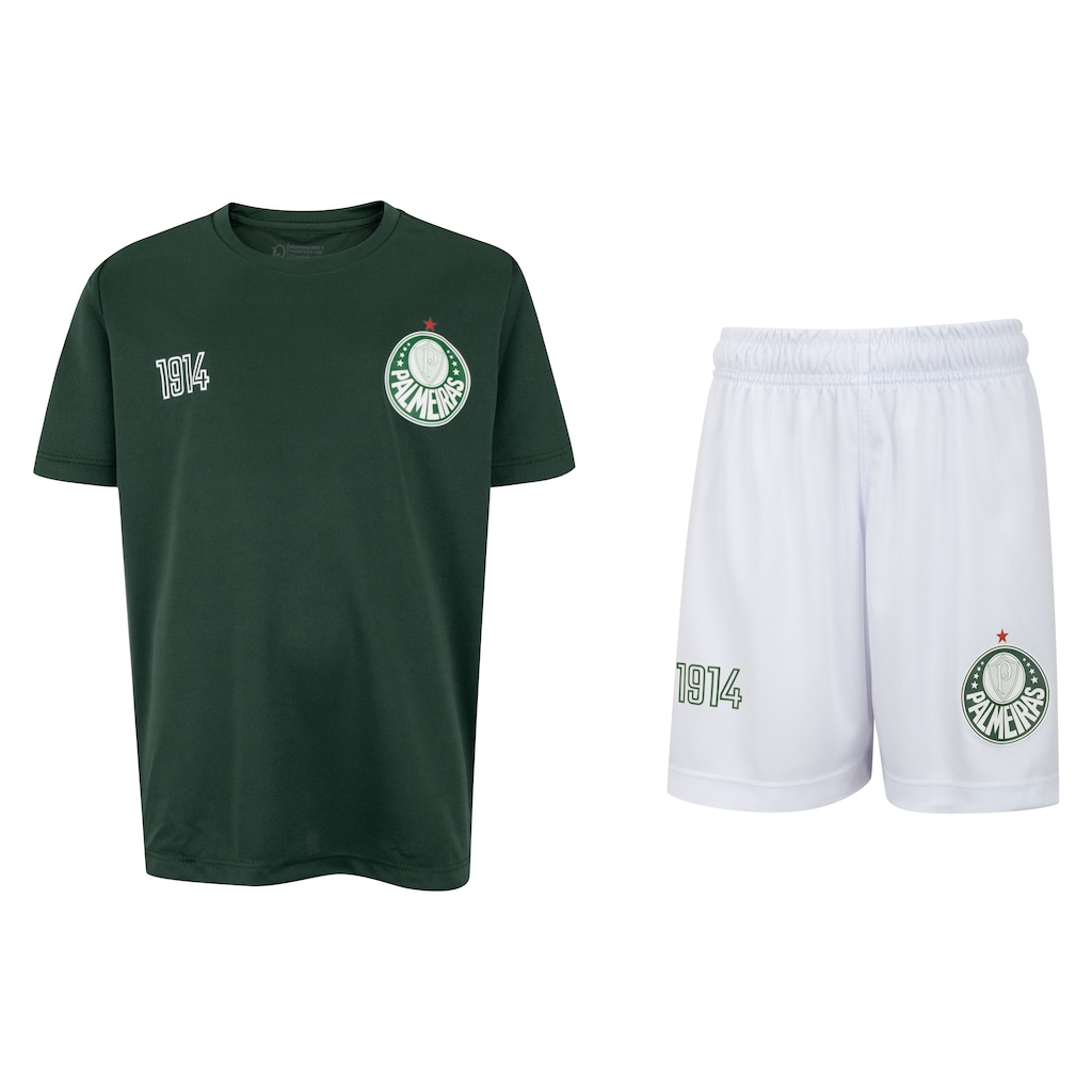Kit de Uniforme do Palmeiras Infantil Betel 1914 Camiseta + Calção
