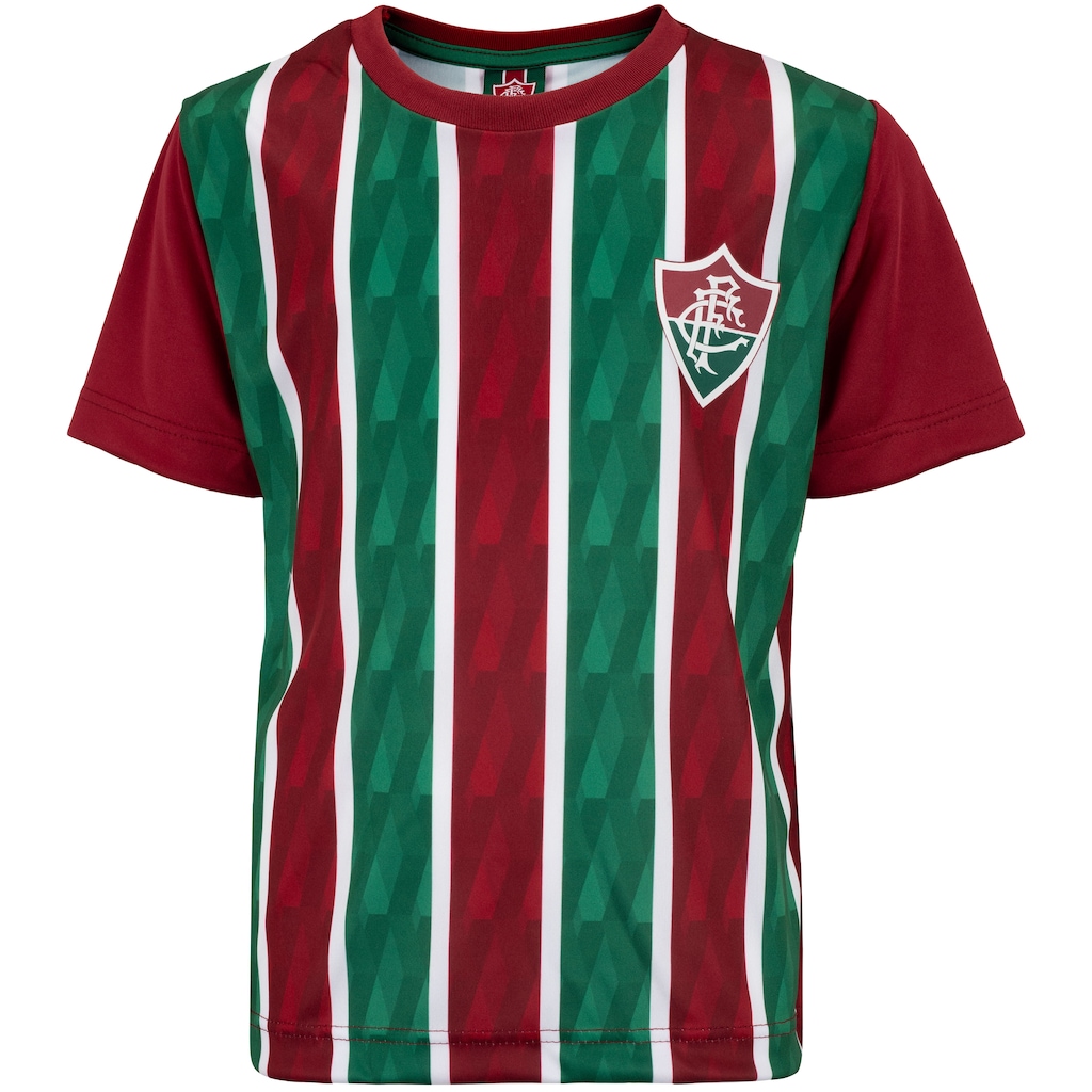 Imagem 2 do produto Kit de Uniforme do Fluminense Infantil Braziline Mini Craque Camiseta + Calção