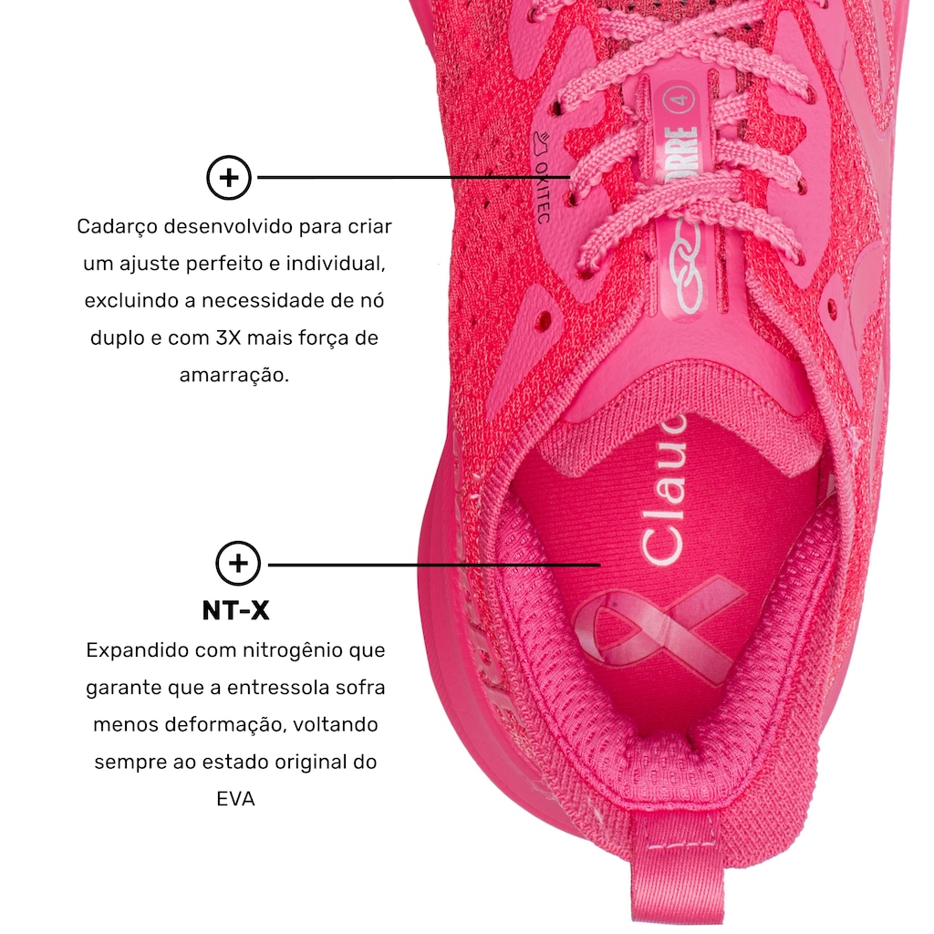 Tênis Olympikus Corre 4 Outubro Rosa Unissex - Foto 5