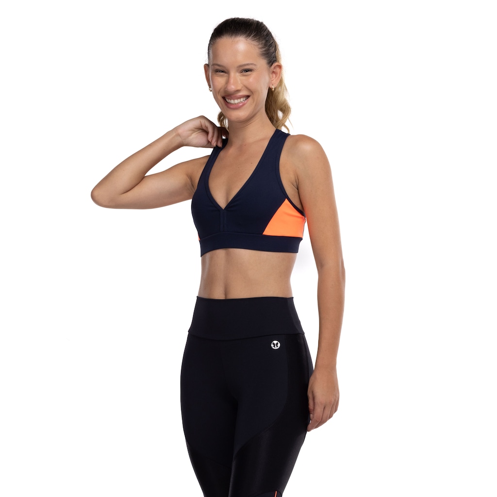 Top Fitness com Bojo Removível Vestem Média Sustentação Raissa Adulto