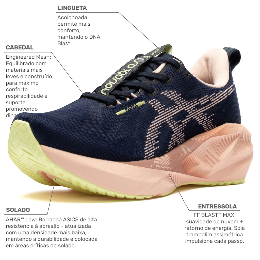Imagem 2 do produto Tênis ASICS Novablast 5 Feminino