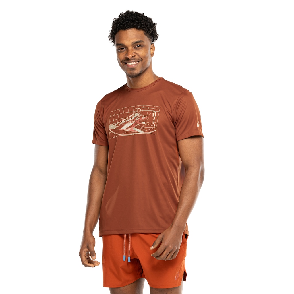 Camiseta Masculina ASICS Manga Curta Estampa Treino