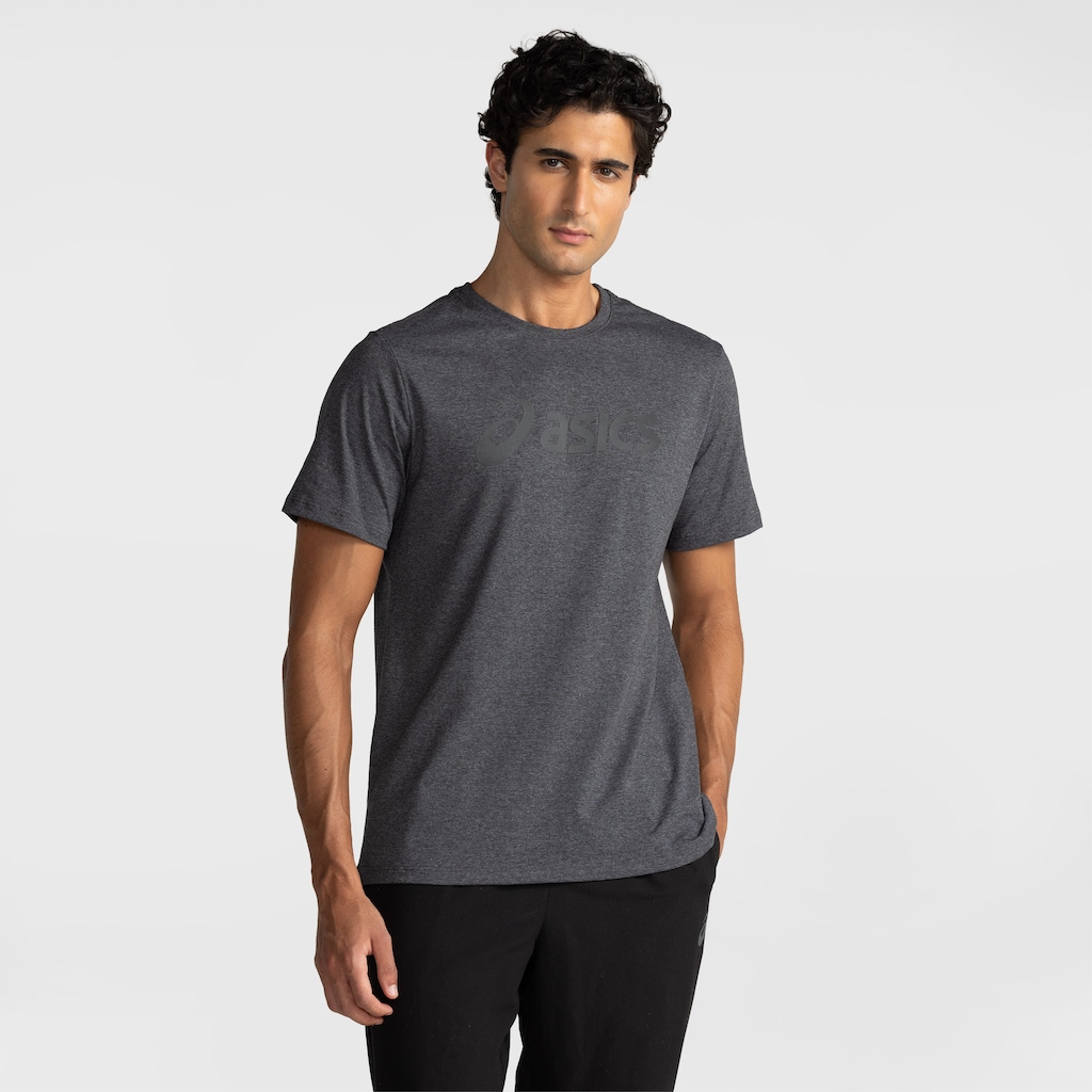 Camiseta Masculina ASICS Manga Curta Algodão Misto - Foto 1