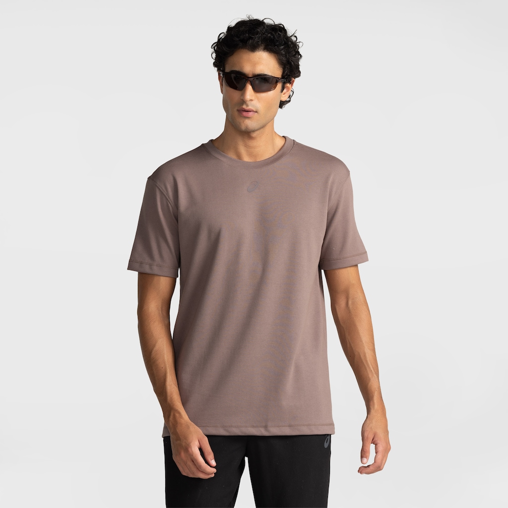 Camiseta Masculina ASICS Manga Curta Malha Dupla Box - Foto 1