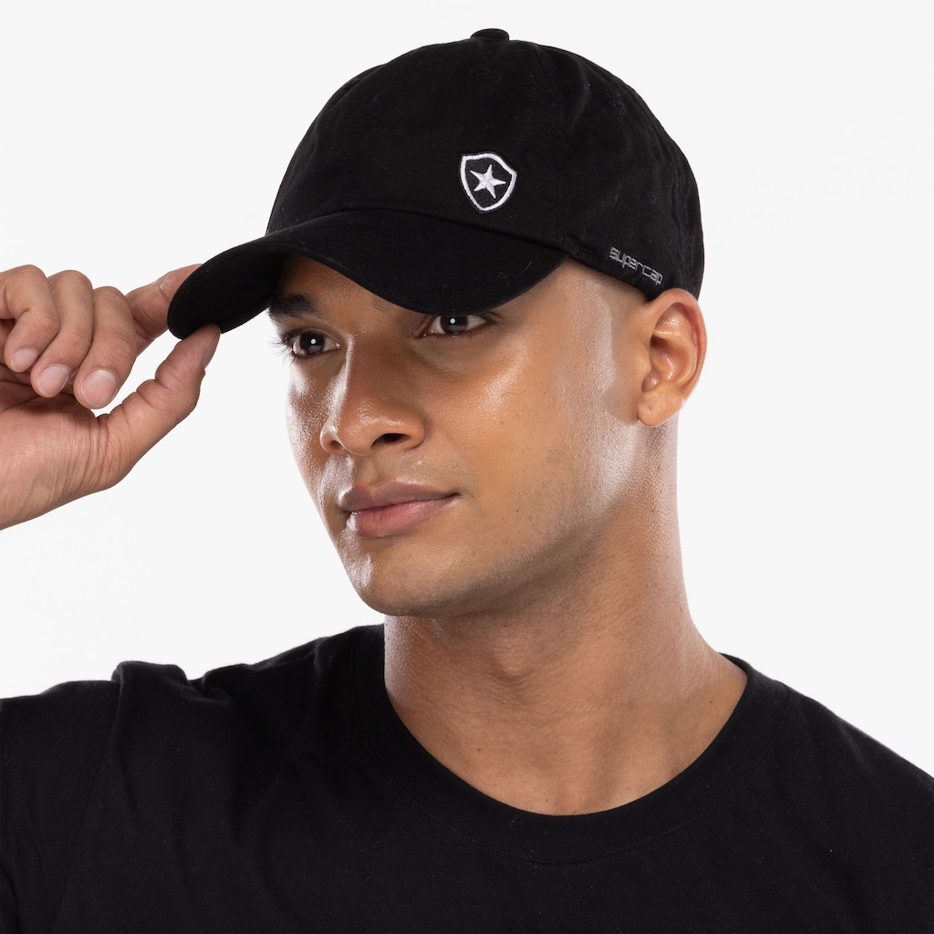 Imagem 2 do produto Boné Aba Curva do Botafogo Supercap Tinturado com Aplicação Snapback Adulto