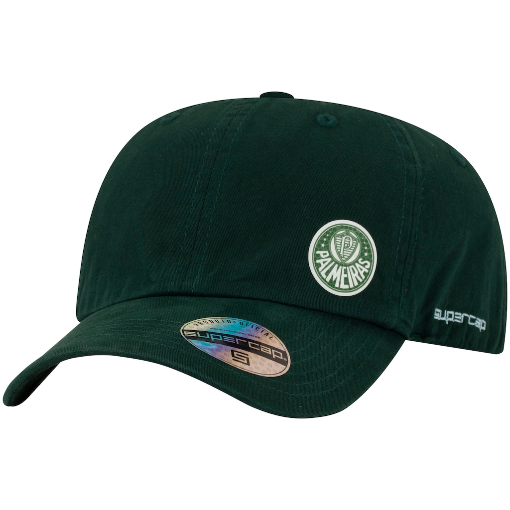Boné Aba Curva do Palmeiras Supercap Tinturado com Aplicação Snapback Adulto