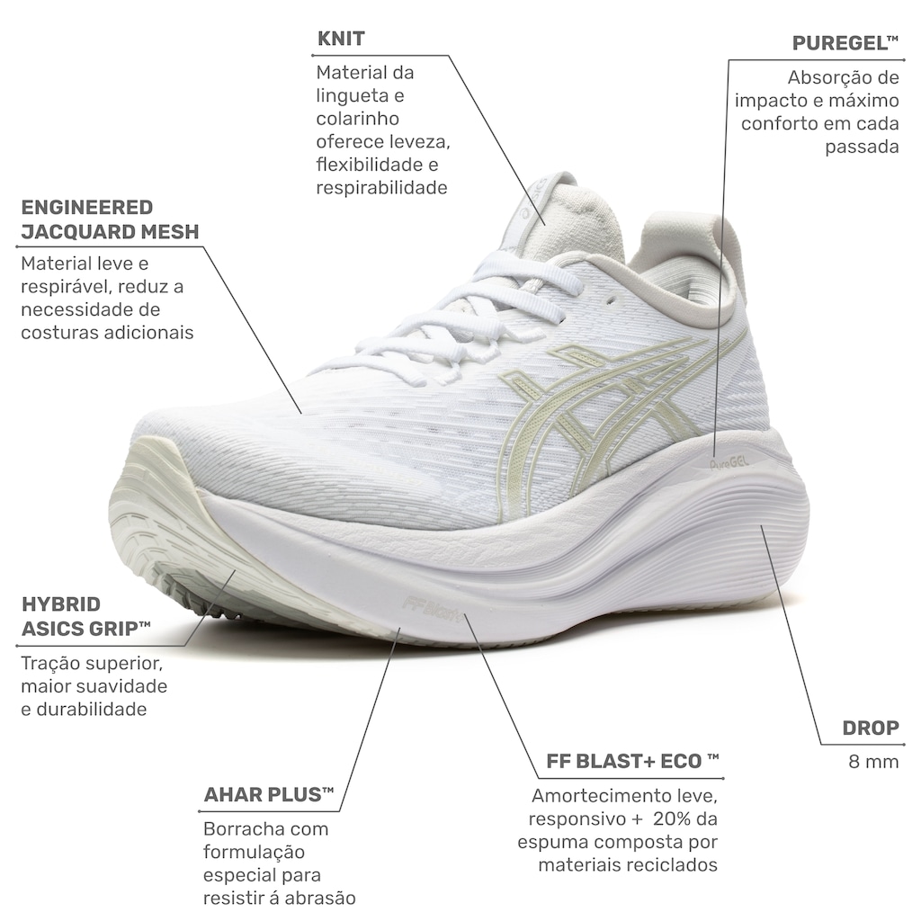 Imagem 2 do produto Tênis Feminino Asics Gel Nimbus 27