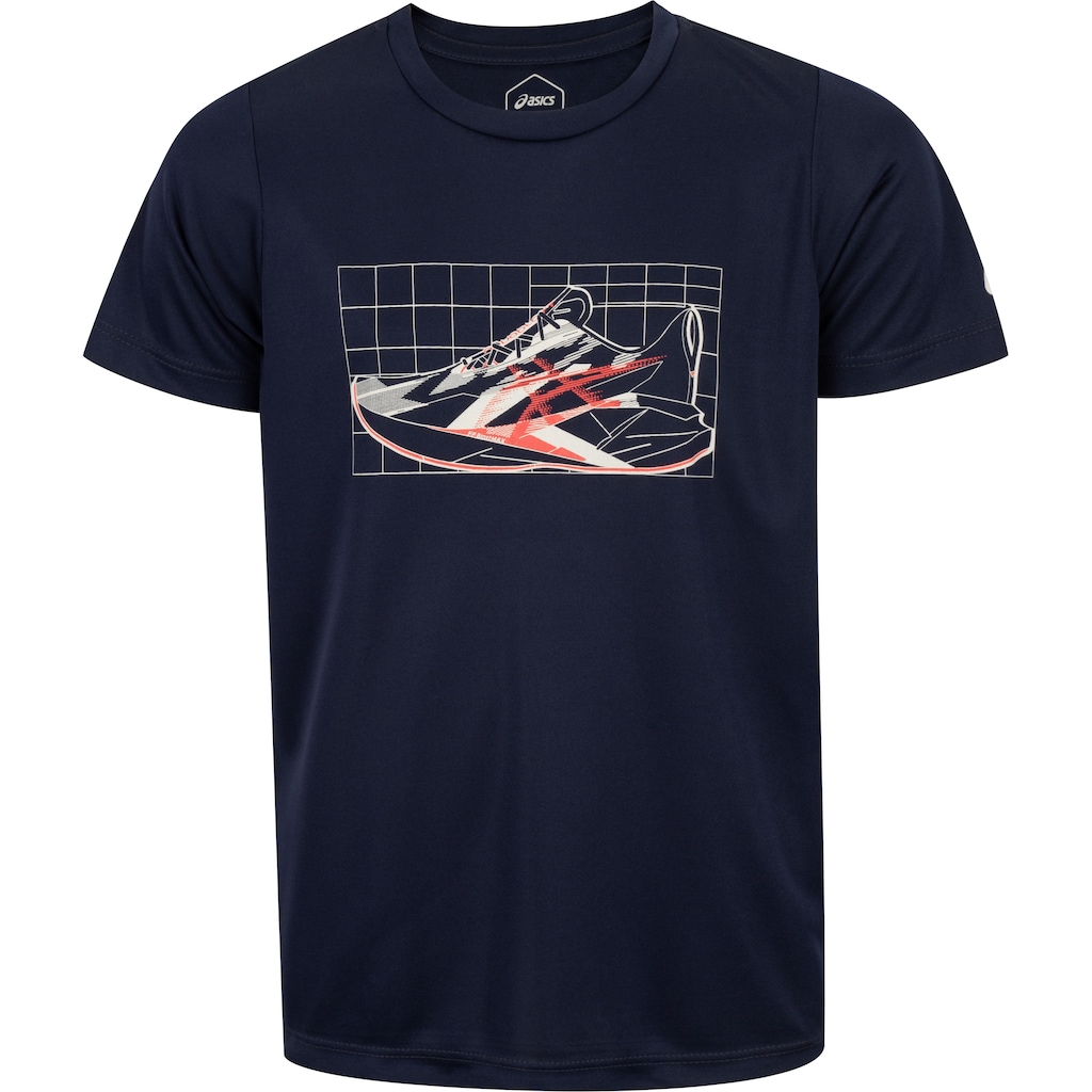 Camiseta Juvenil ASICS Manga Curta Treino Estampada