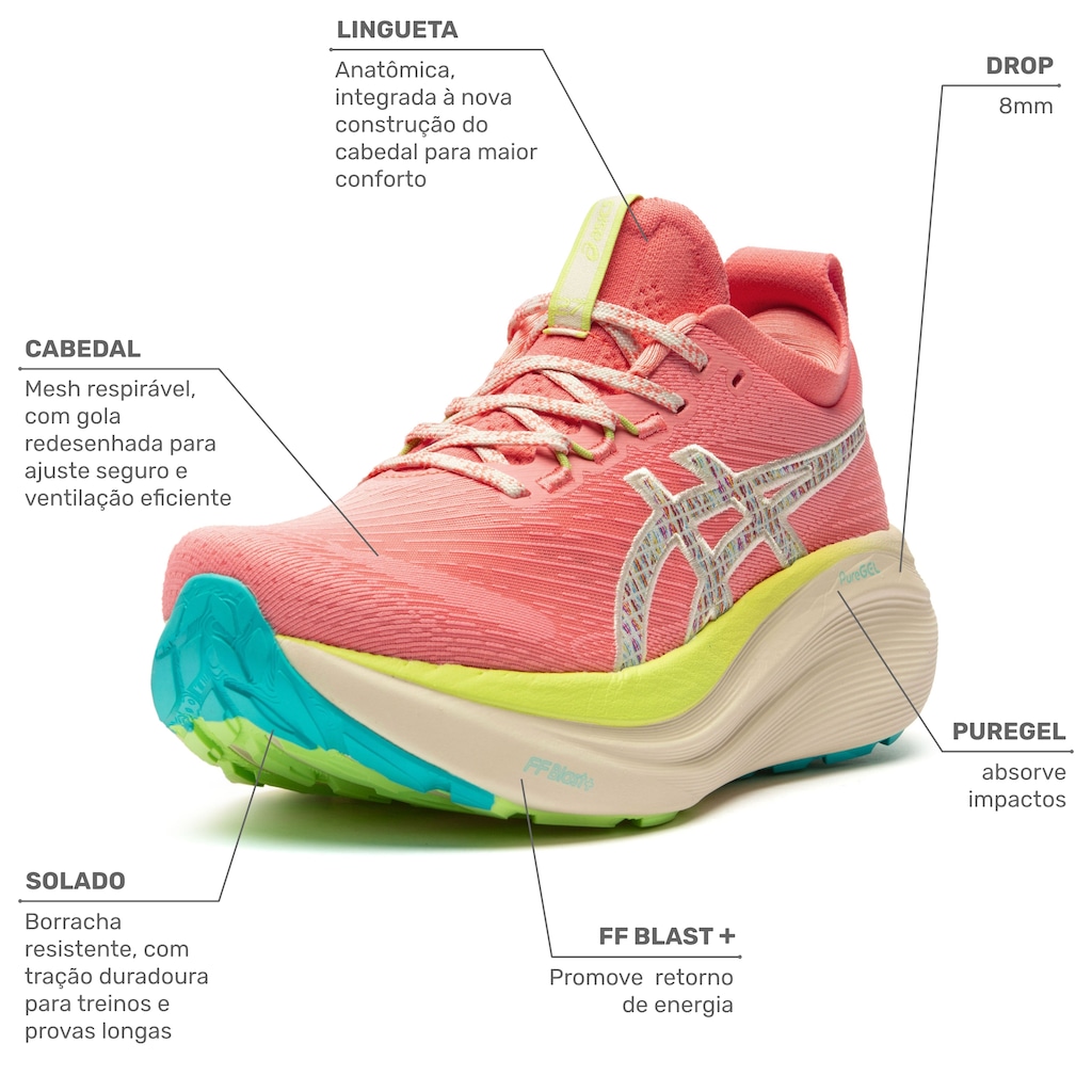 Tênis Feminino ASICS Gel-Nimbus 27 TR | Centauro