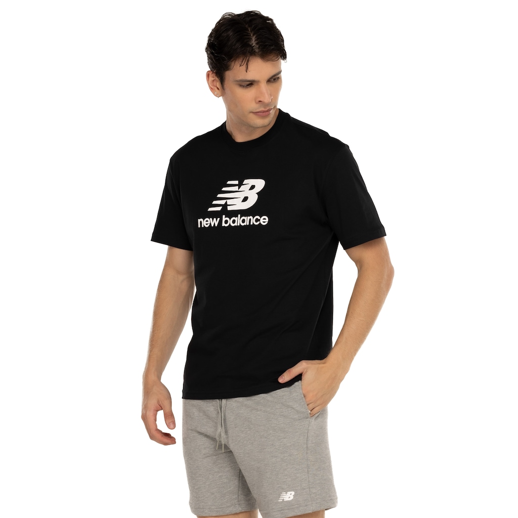Camiseta Masculina New Balance Manga Curta Essentials