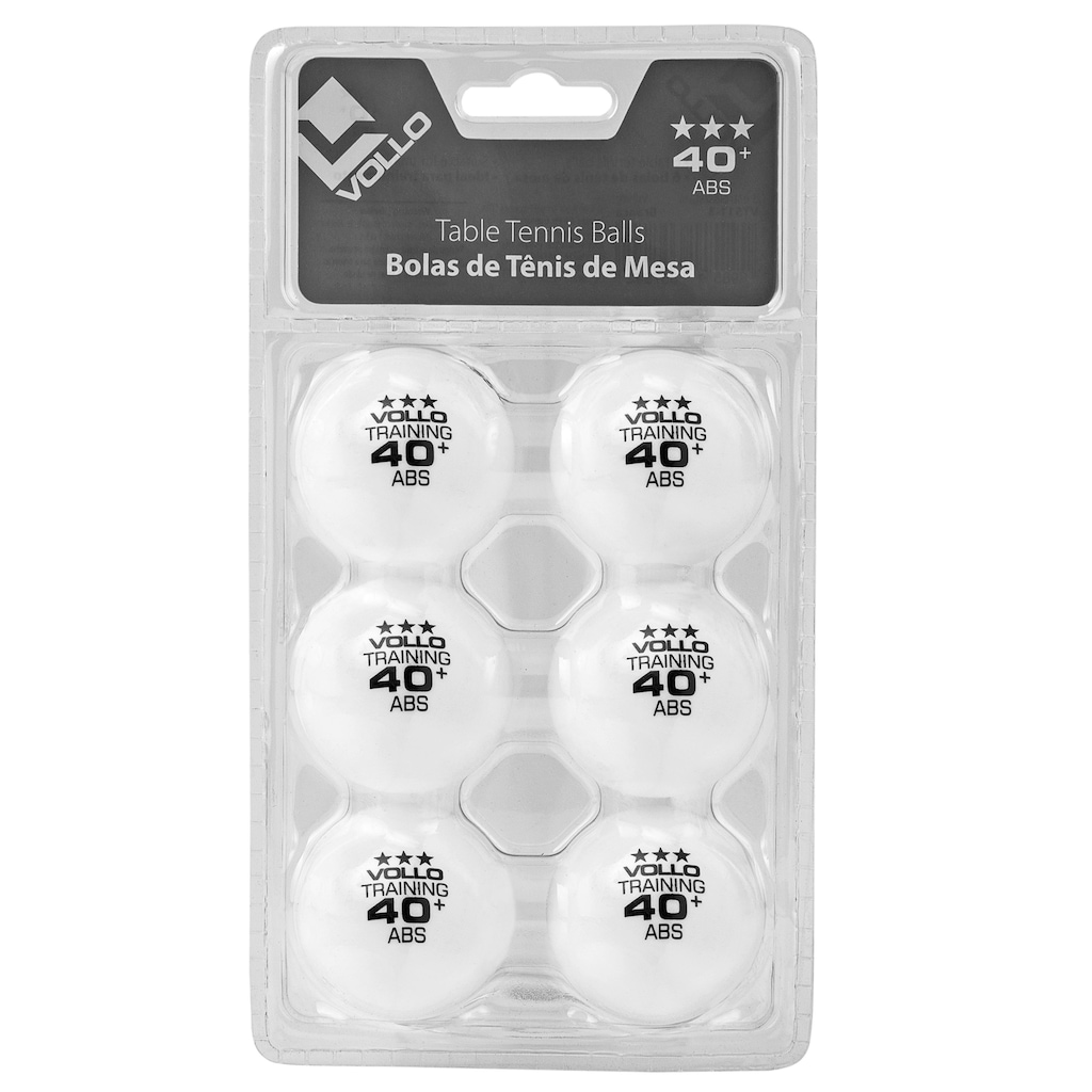 Kit de Bola de Tênis de Mesa Vollo 6 Unidades 3 Estrelas