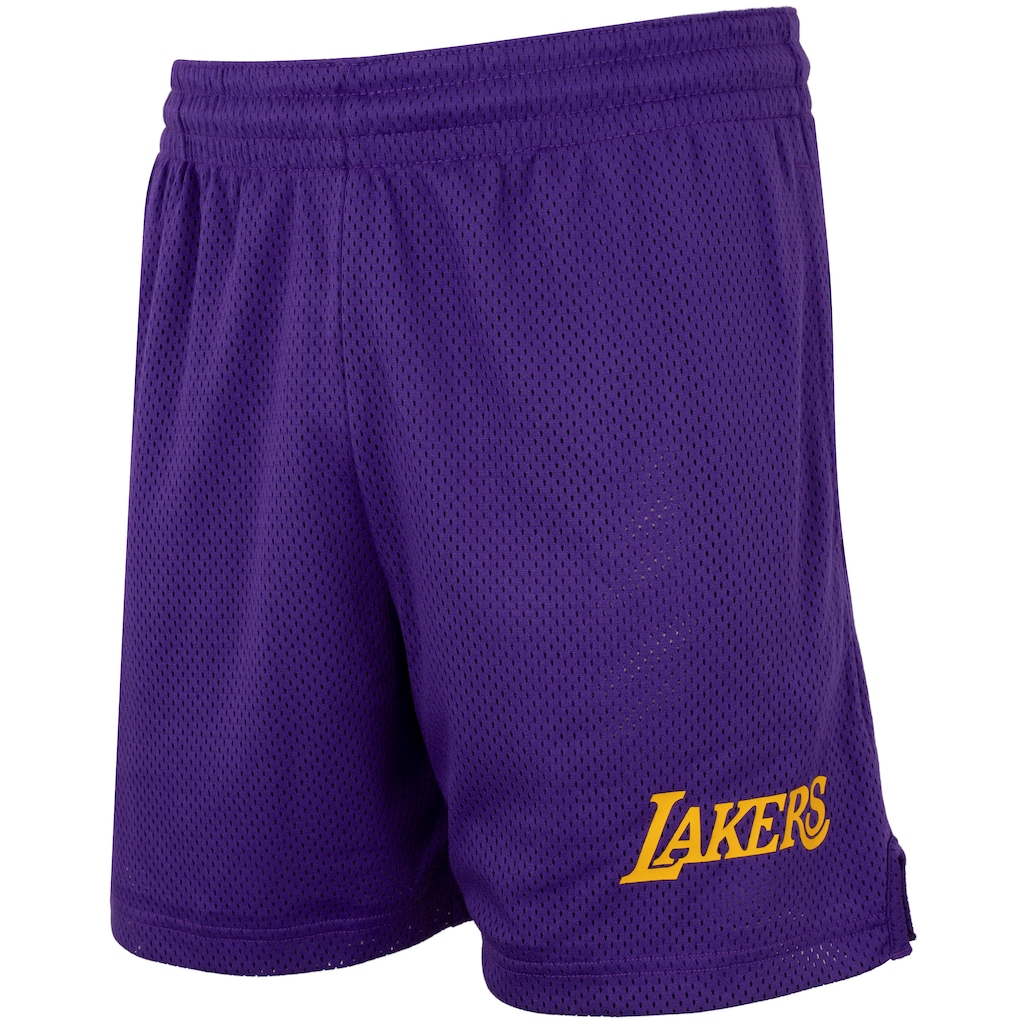 Bermuda do Los Angeles Lakers Nike Masculina Openhole Mesh SHR